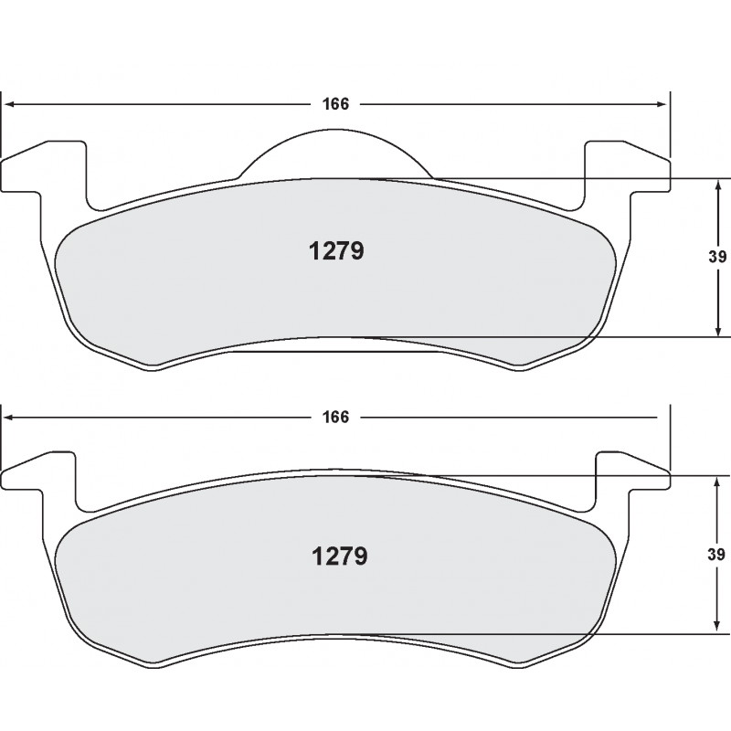 Street brake pads - Ford / LincolnRear brake pad